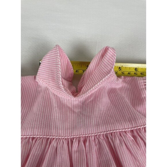 Vintage Jayne Copeland Dress Infant Girls Size 3-9 Months Pink And White Stripes - Picture 9 of 10